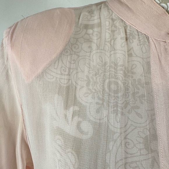 Vintage 80s 90s Size Medium Sheer Roses Floral Romantic Duster Cardigan maxi - Picture 7 of 11